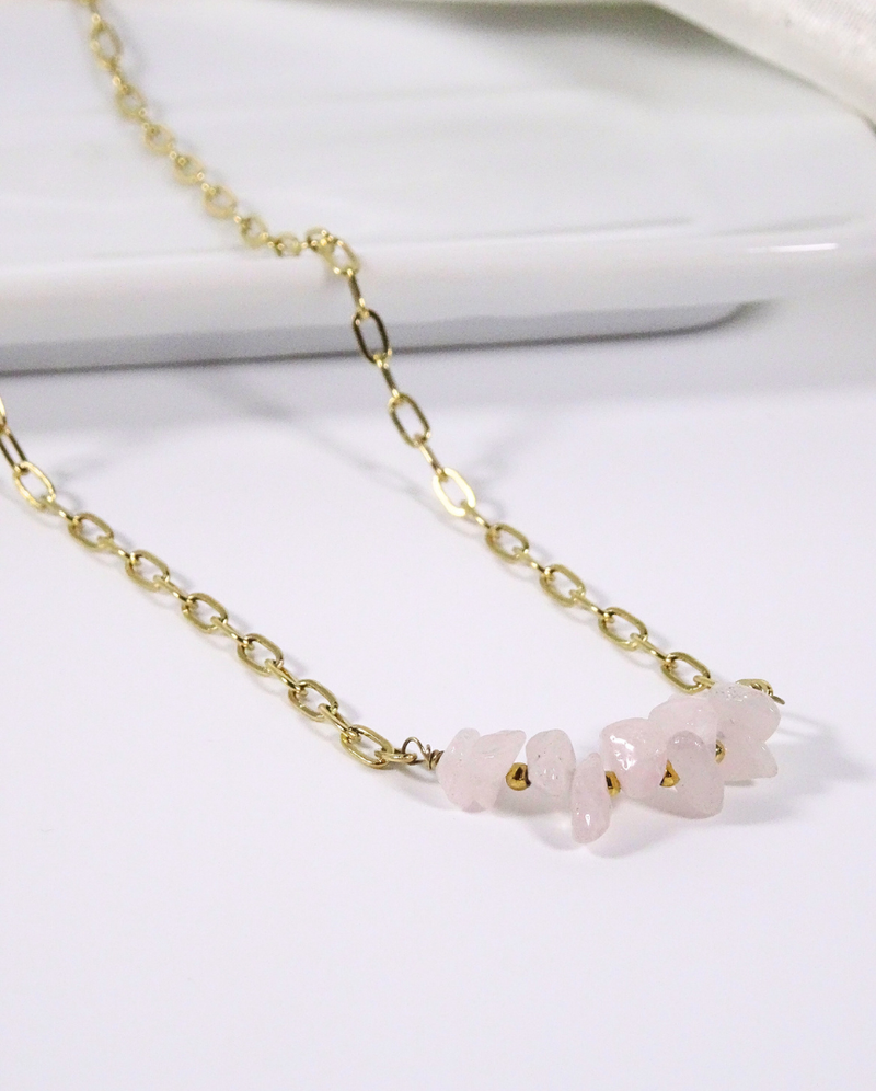 Collier Island Quartz Rose