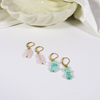 Miniature Boucles d'oreilles Riviera Quartz Rose
