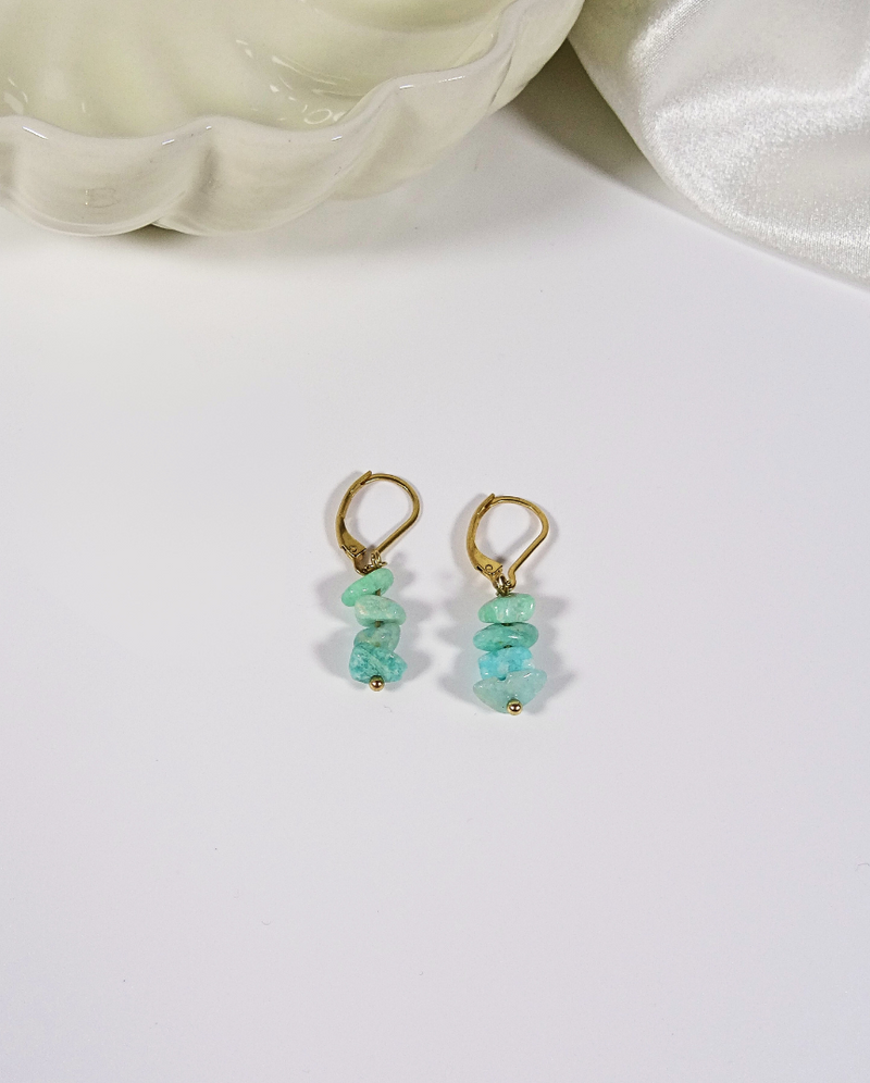 Boucles d'oreilles Riviera Amazonite