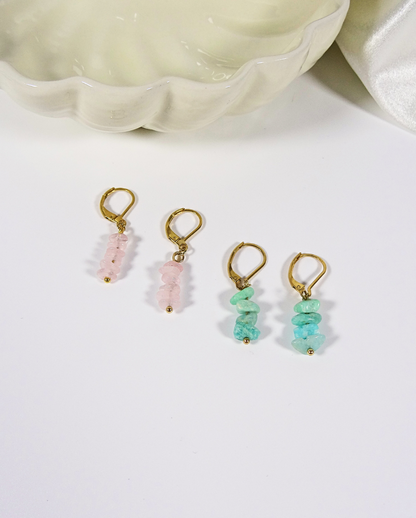 Boucles d'oreilles Riviera Amazonite