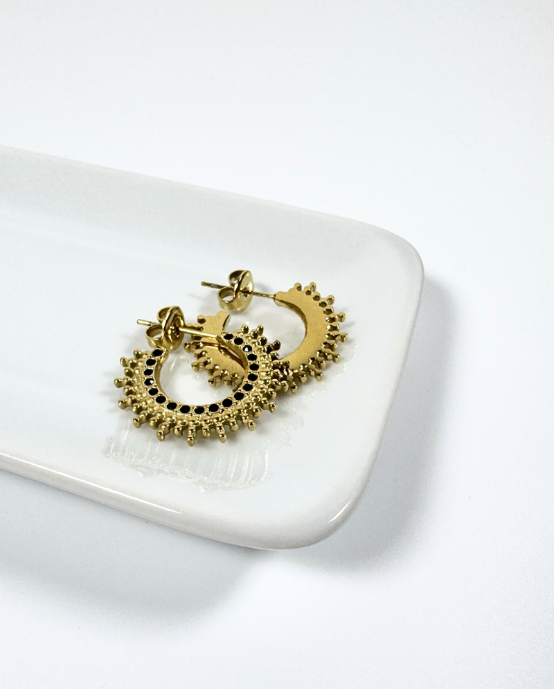 Boucles d'oreilles Soleil Doré